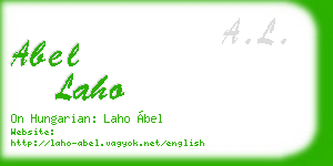 abel laho business card